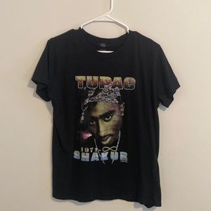 Black Tupac Shakur T-Shirt